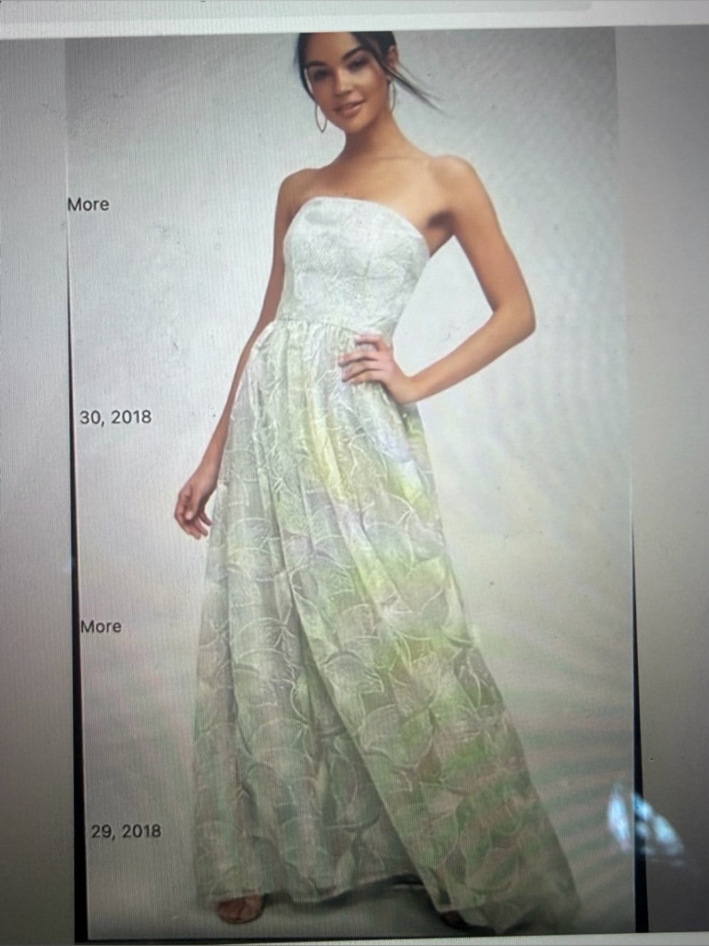 Lulus Dazzling Delight Mint Blur Embroidered Strapless Maxi Dress